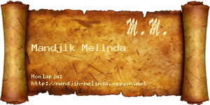 Mandjik Melinda névjegykártya